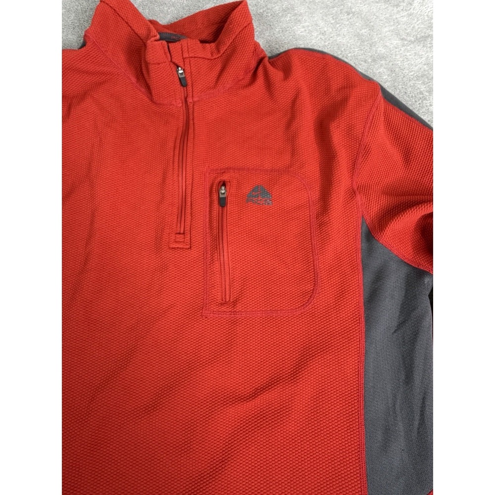 Nike ACG 1/4 Zip Pullover Fleece Jacket Men's Size Red - Picture 4 of 10